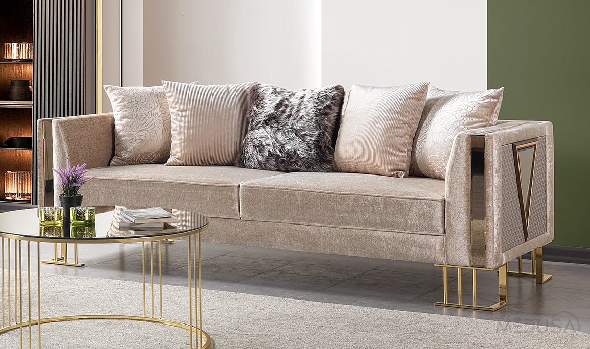 Bahar Luxury Vizon Üçlü Koltuk