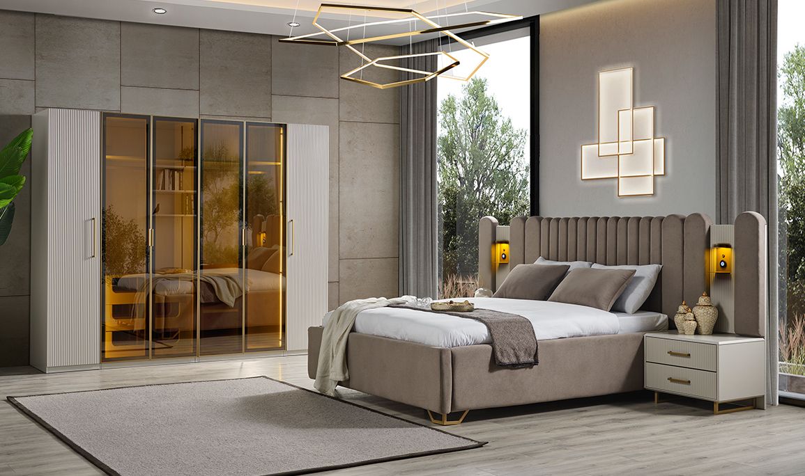 Beth Gold 6 Kapılı Yatak Odası