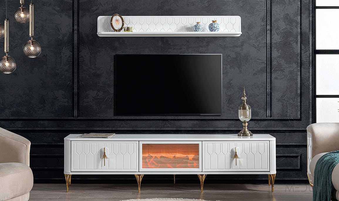 Constantine Şömineli Tv Ünitesi