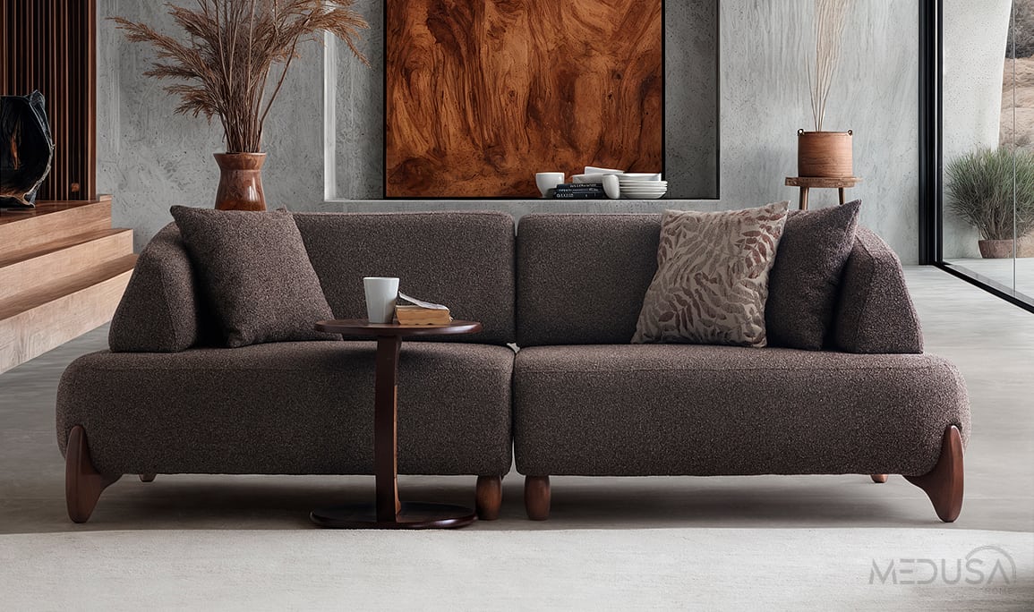 Cosy Kahve Üçlü Koltuk