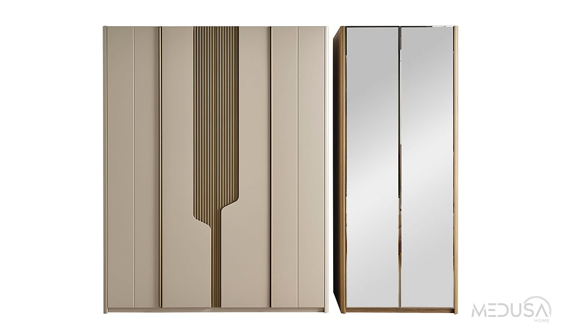 Ada Meşe Mirror Gardırop