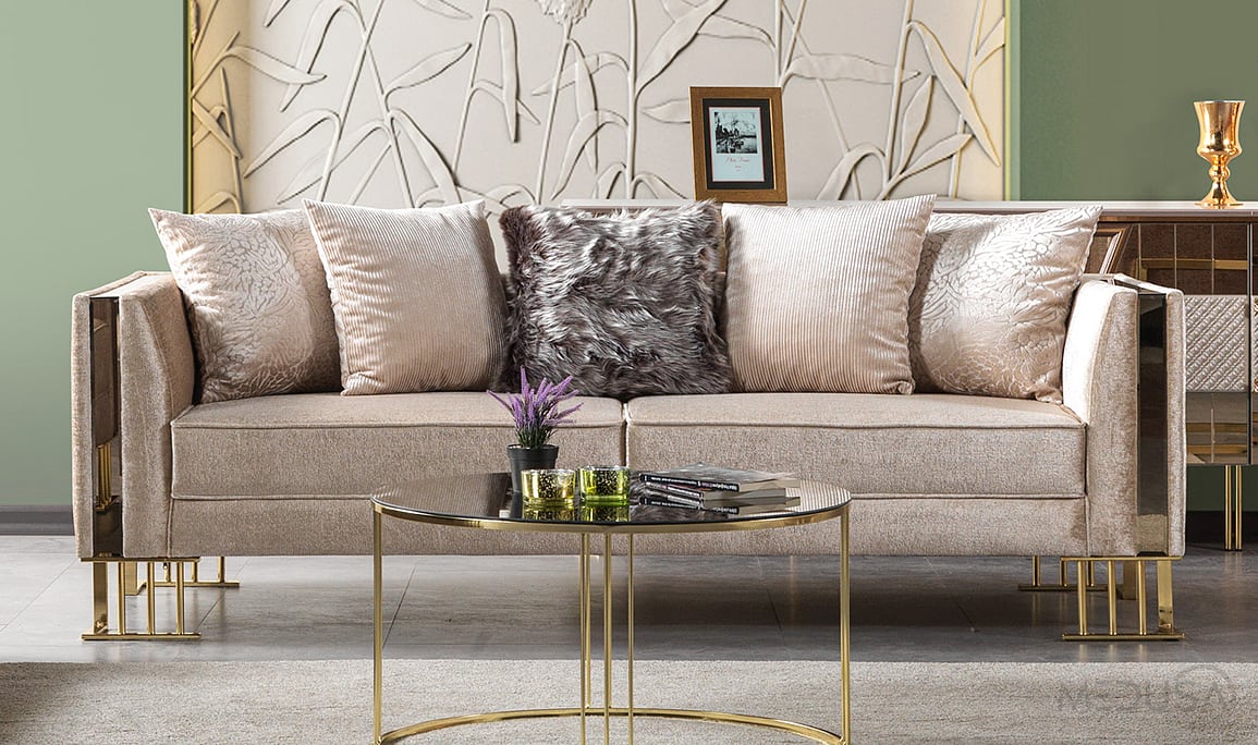 Bahar Luxury Vizon Üçlü Koltuk