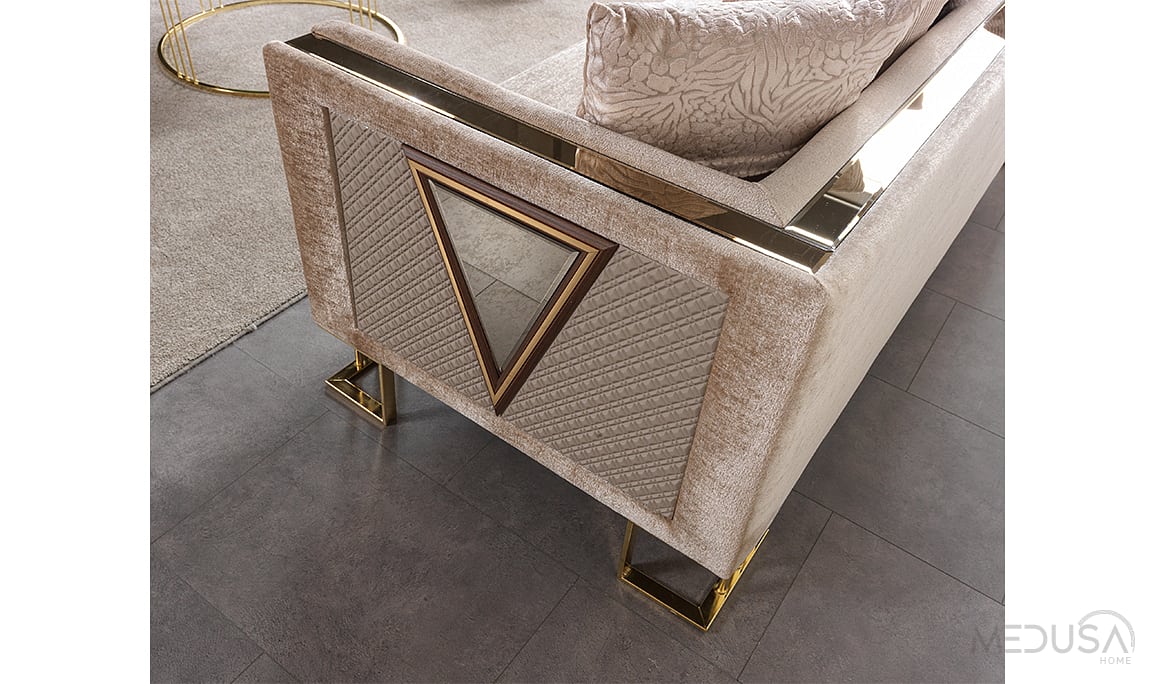 Bahar Luxury Vizon Üçlü Koltuk
