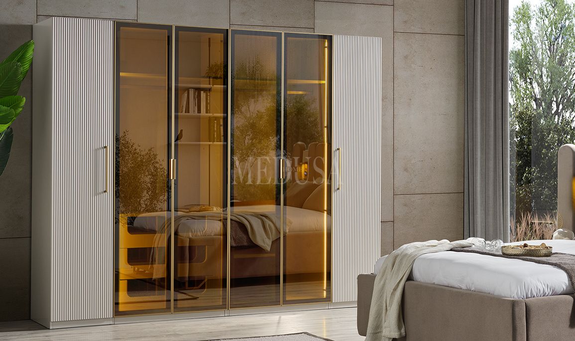 Beth Gold 6 Kapılı Gardırop
