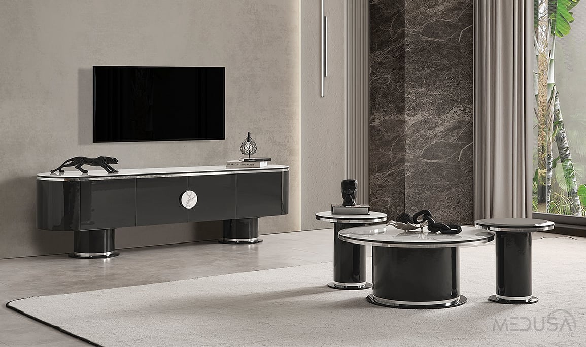 Cartier Antrasit Yemek Odası
