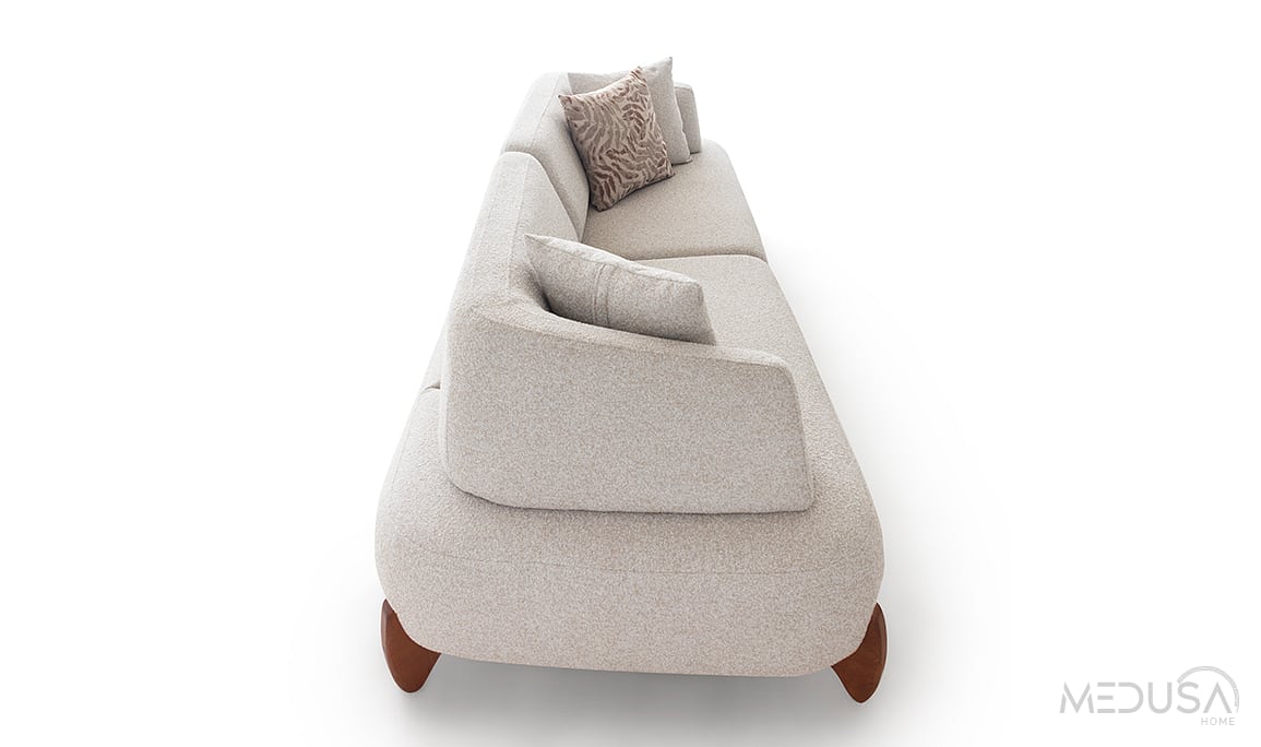 Cosy Beyaz Üçlü Koltuk