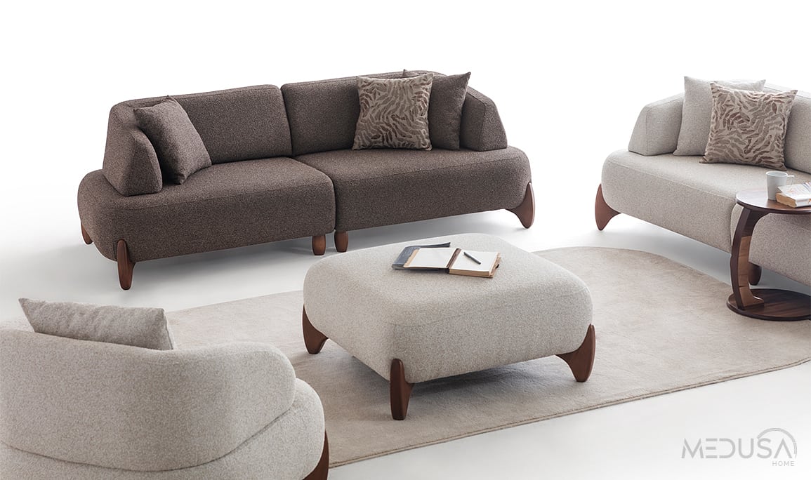 Cosy Kahve Üçlü Koltuk