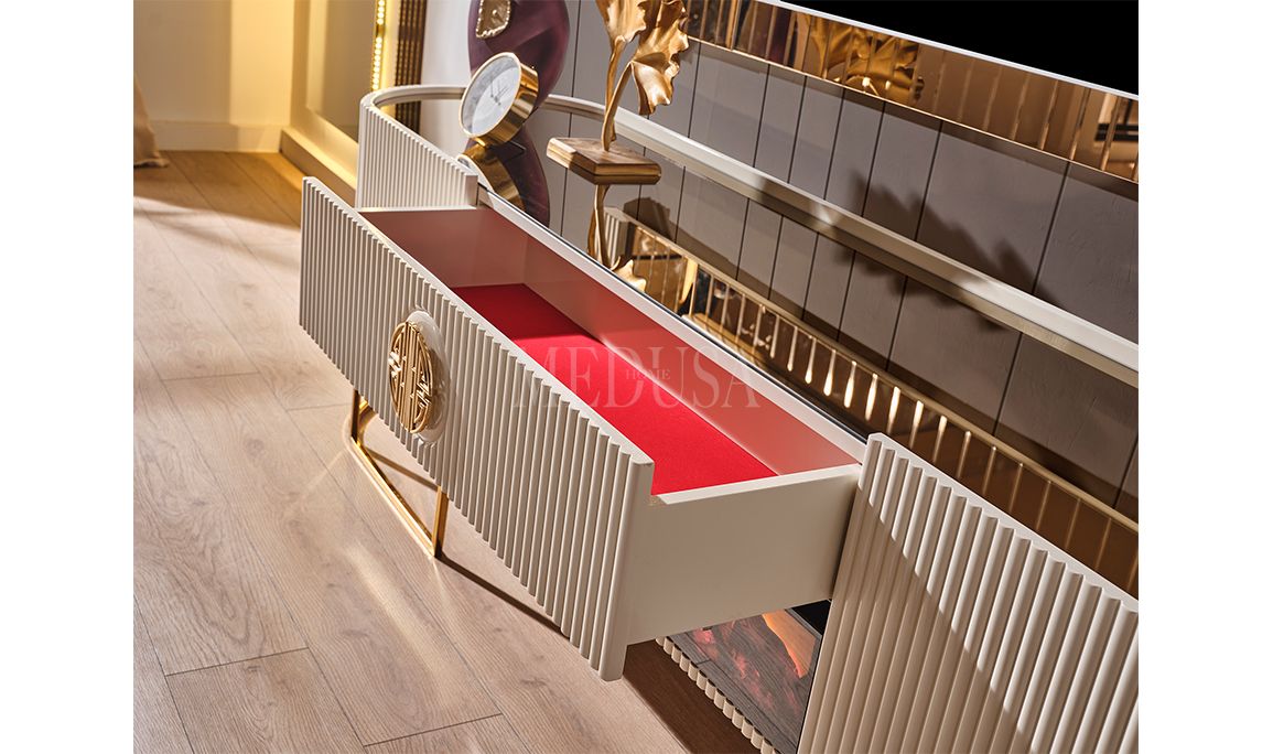 Guard Luxury Tv Ünitesi Şömineli