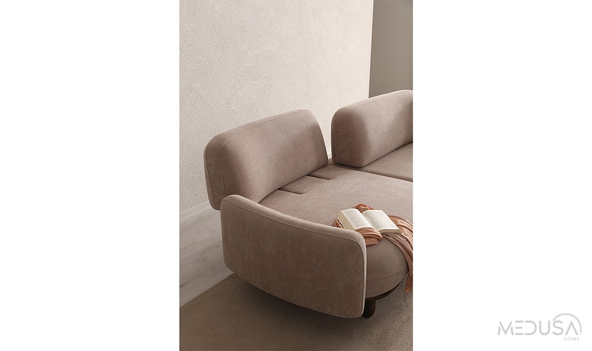 Lucca Dark Taupe Üçlü Koltuk