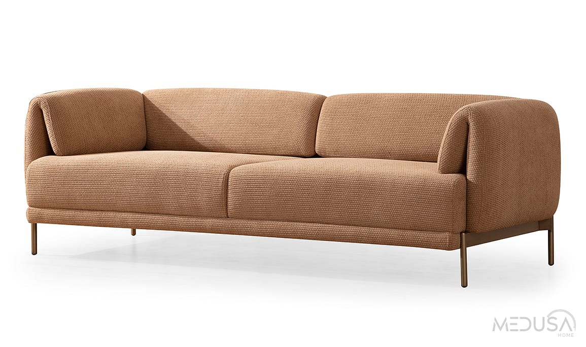 Moss Krem Üçlü Koltuk