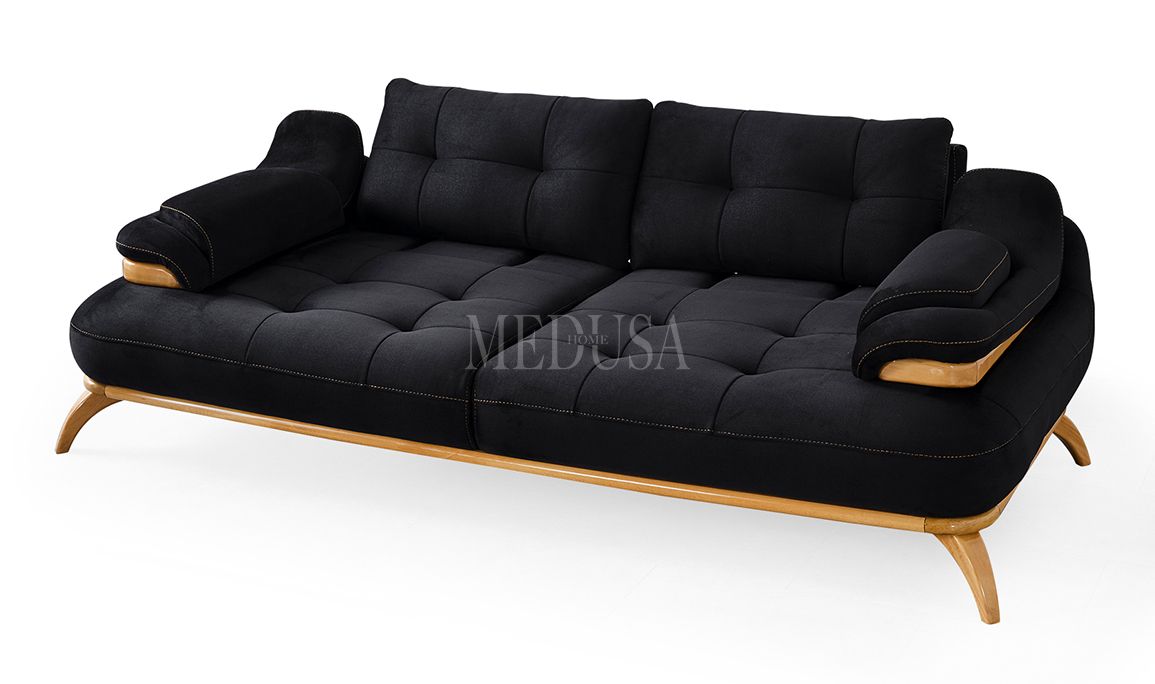 Relax Rio Üçlü Koltuk Siyah