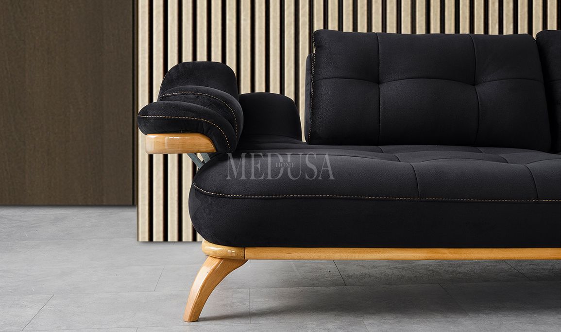 Relax Rio Üçlü Koltuk Siyah