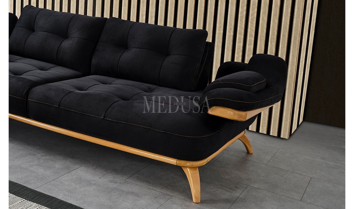 Relax Rio Üçlü Koltuk Siyah
