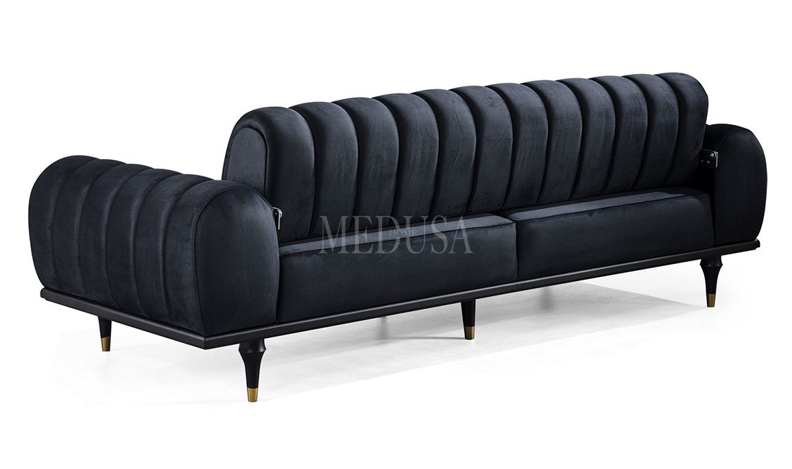 Valeria Exclusive Yarmalı Üçlü Koltuk
