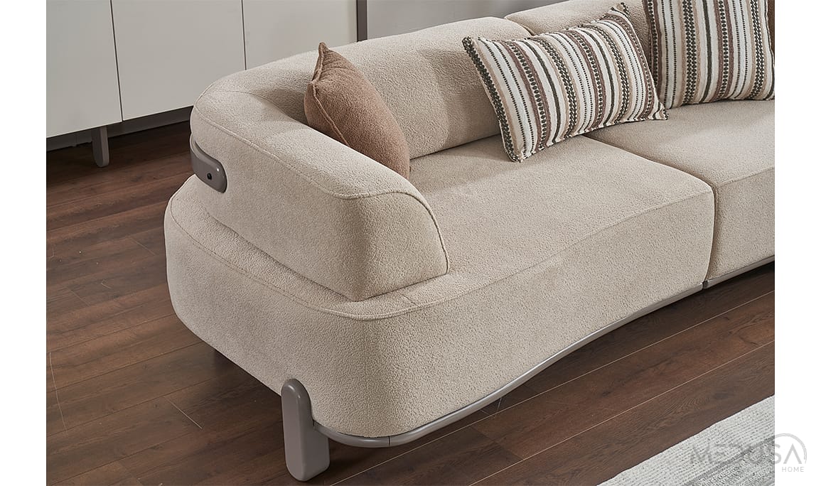 Vizyon Beige Üçlü Koltuk