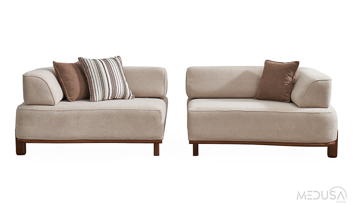 Vizyon Walnut Üçlü Koltuk