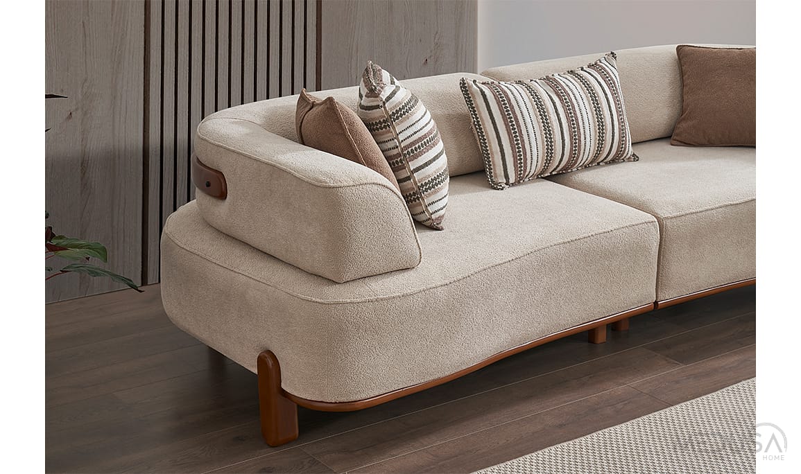Vizyon Walnut Üçlü Koltuk