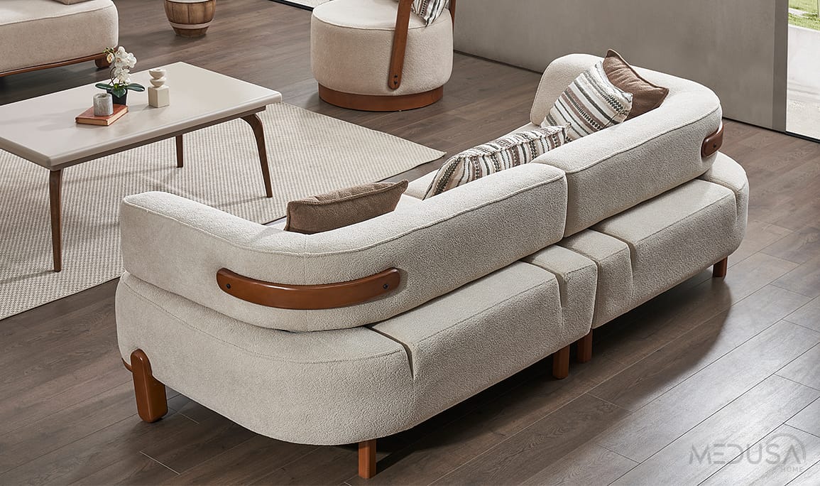 Vizyon Walnut Üçlü Koltuk