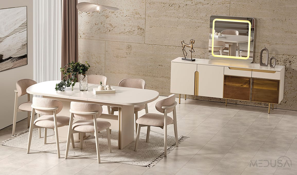 Zara Gold Yemek Odası