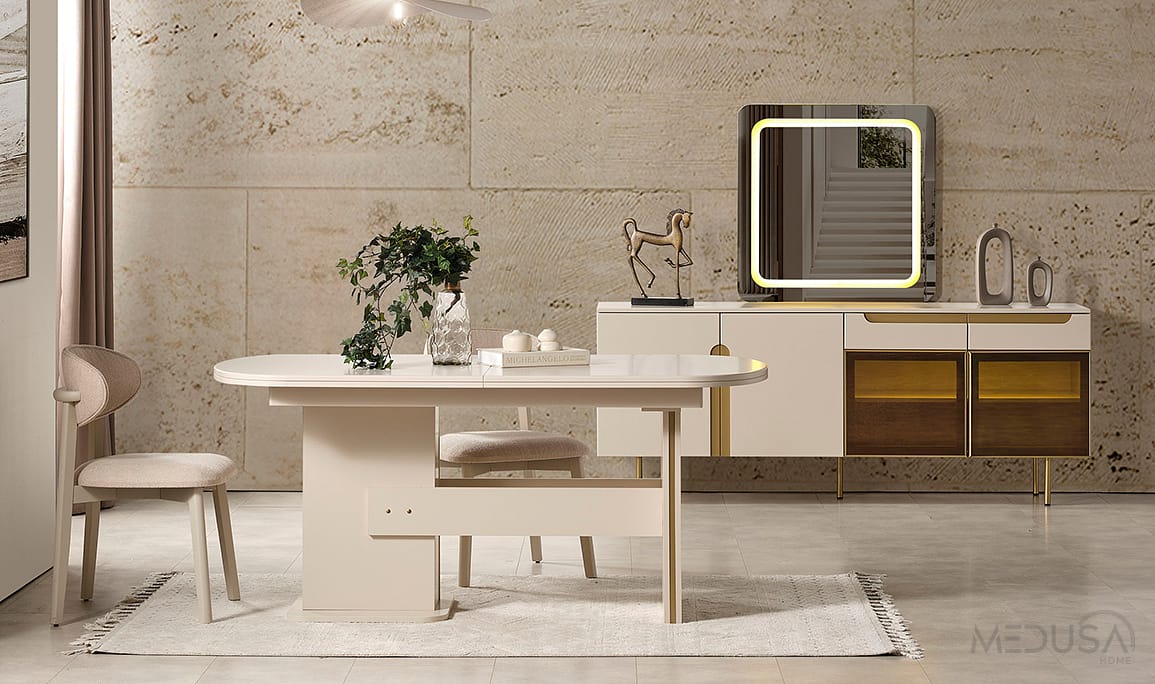 Zara Gold Yemek Odası