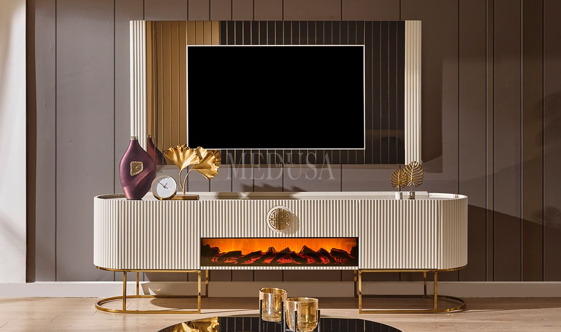 Guard Luxury Tv Ünitesi Şömineli