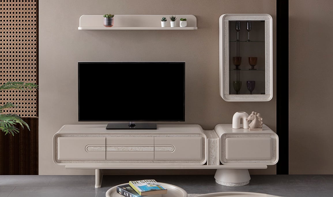 Mocha Traverten Tv Ünitesi