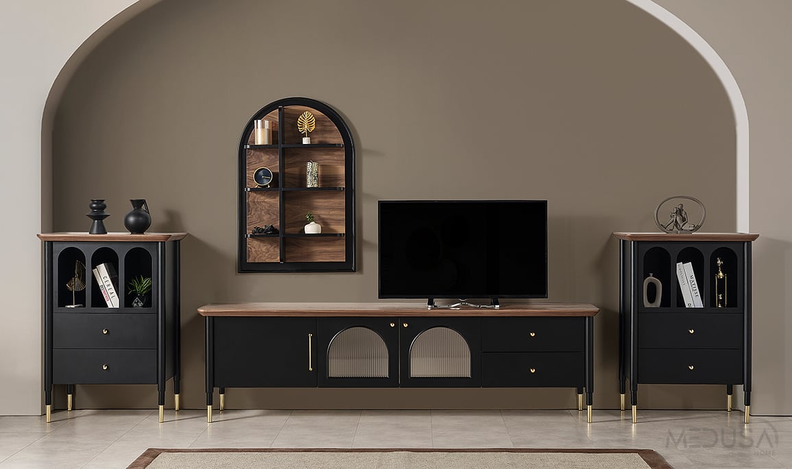 Yıldız Siyah Tv Ünitesi Set